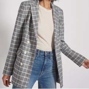 Current/Elliot Demi gray blazer windowpane